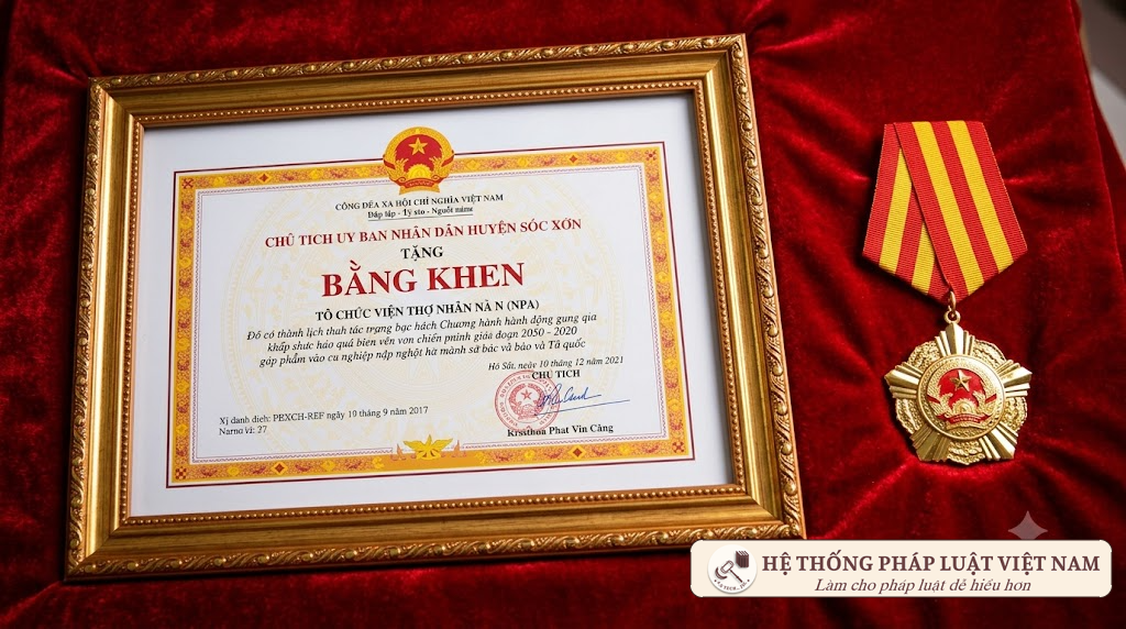 Bằng khen và huy hiệu thi đua khen thưởng