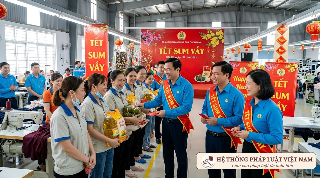 Tết Đinh Mùi 2027: Người lao động khó khăn được hỗ trợ quà Tết lên đến 2,5 triệu đồng/suất
