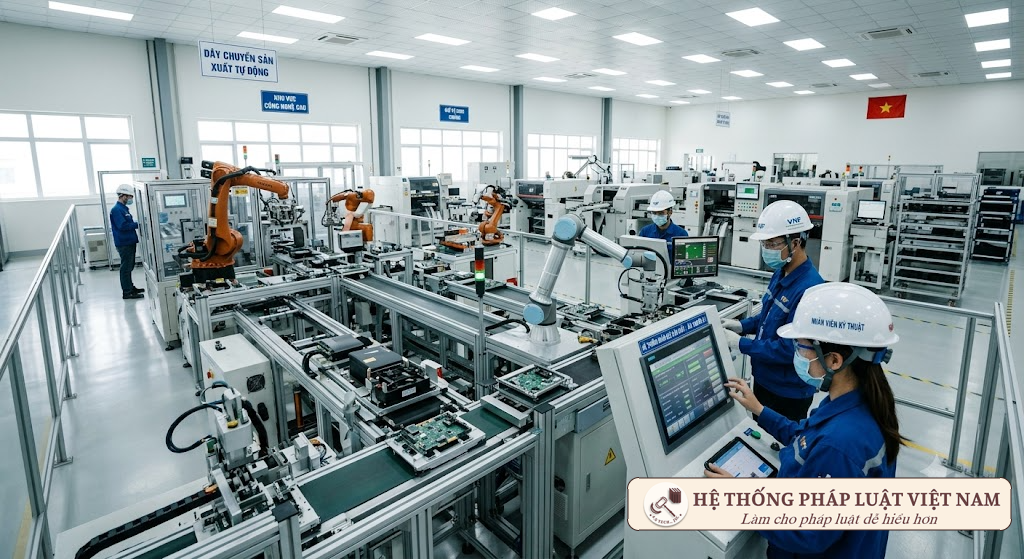 Hệ thống dây chuyền công nghệ sản xuất hiện đại