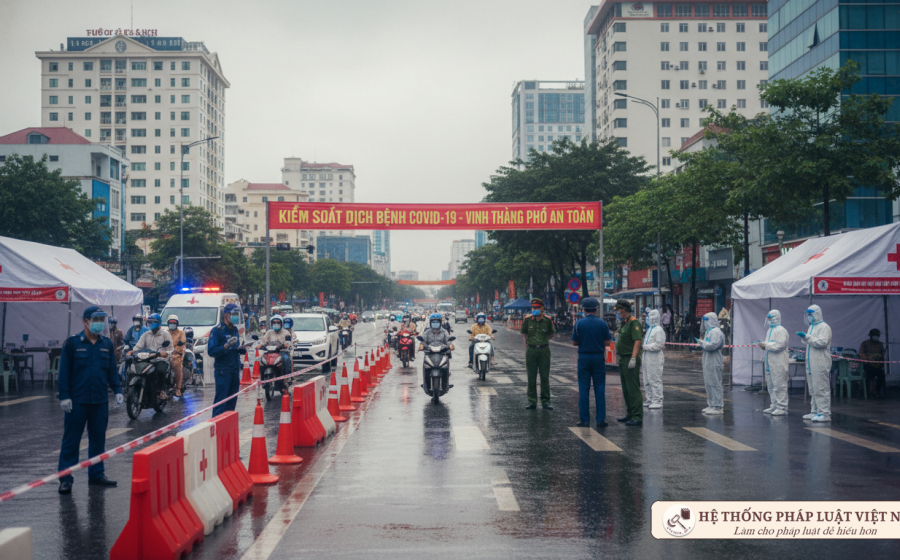 NÓNG: Thành phố Vinh chính thức giãn cách xã hội theo Chỉ thị 16 từ 0h ngày 19/6/2021