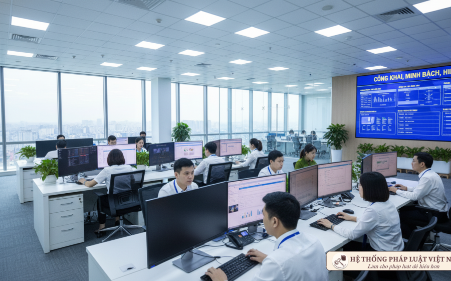 Công chức Việt Nam làm việc chuyên nghiệp trong văn phòng hiện đại