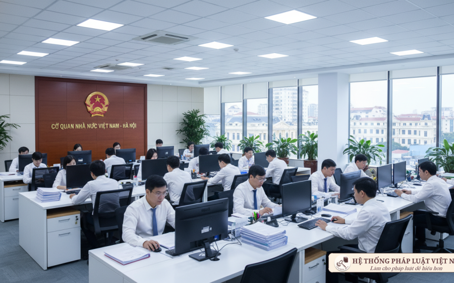 Cán bộ công chức Hà Nội làm việc tại cơ quan nhà nước