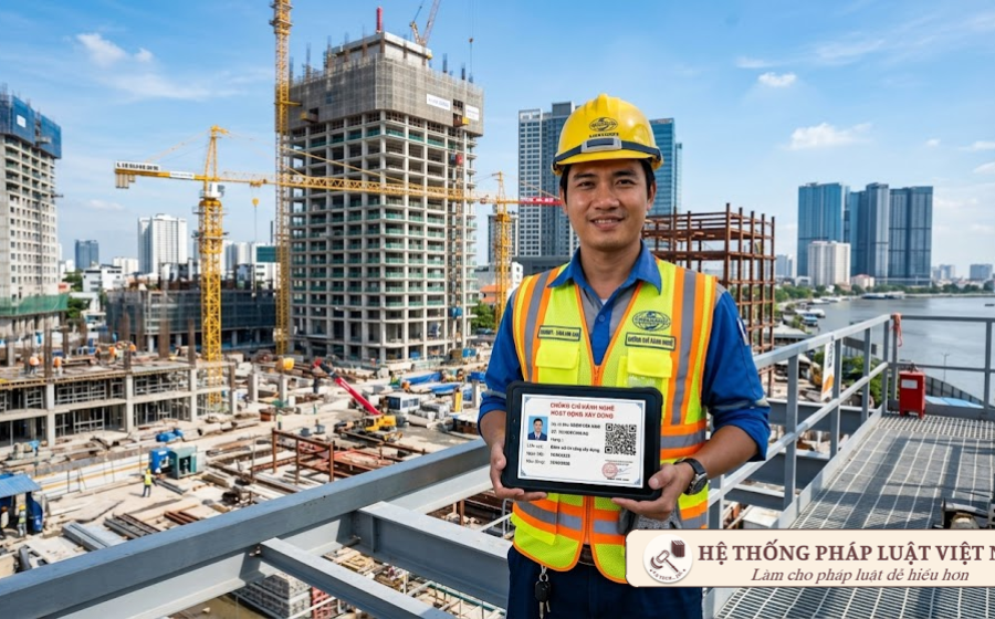 Chứng chỉ hành nghề xây dựng được cấp điện tử và quản lý bằng mã định danh từ 01/7/2026